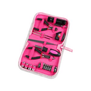23Pcs Household Repair Tool Kit, Multifunctional Pink Home Hand Tool Set, Portable Women Repair Tool for DIY Home Repair