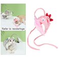 thumbnail image 3 of lionlar Funny Cat Feather Toy Head-mounted Interactive Teaser Catcher for Training Pink Dinosaur, 3 of 8