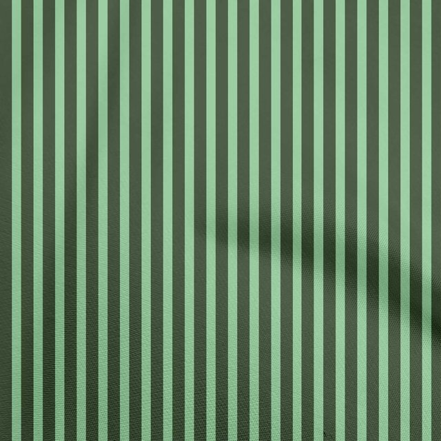 oneOone Polyester Lycra Green Fabric Stripes Sewing Material Print Fabric By The Yard 56 Inch Wide