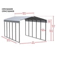 thumbnail image 3 of Arrow Carport, 12 ft. x 24 ft. x 9 ft. Eggshell, 3 of 8