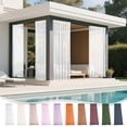 thumbnail image 1 of Bowayaoa Rideaux d'Extérieur Imperméables pour Patio - Pare-Soleil Écran d'Intimité avec Oeillets en Métal, Couvre-Fenêtre Résistant aux UV pour Véranda, Terrasse, Pavillon - 83 Pouces x 51 Pouces Bleu Marine Blanc Kaki Vert, 1 of 7