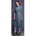 thumbnail image 2 of Bimba Printed Button Down Straight Tunic Dresses For Women Kurti X-Large, 2 of 6