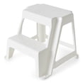 thumbnail image 1 of Gracious Living 16" Plastic 2 Step Portable Home & Kitchen Stool, White, 1 of 9