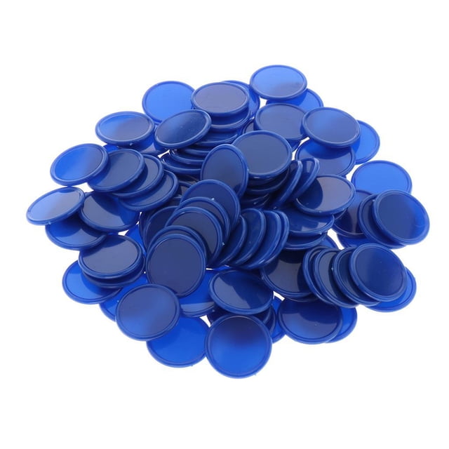 Concave Edge Token Bingo Gaming Props Party Favor for Children Blue