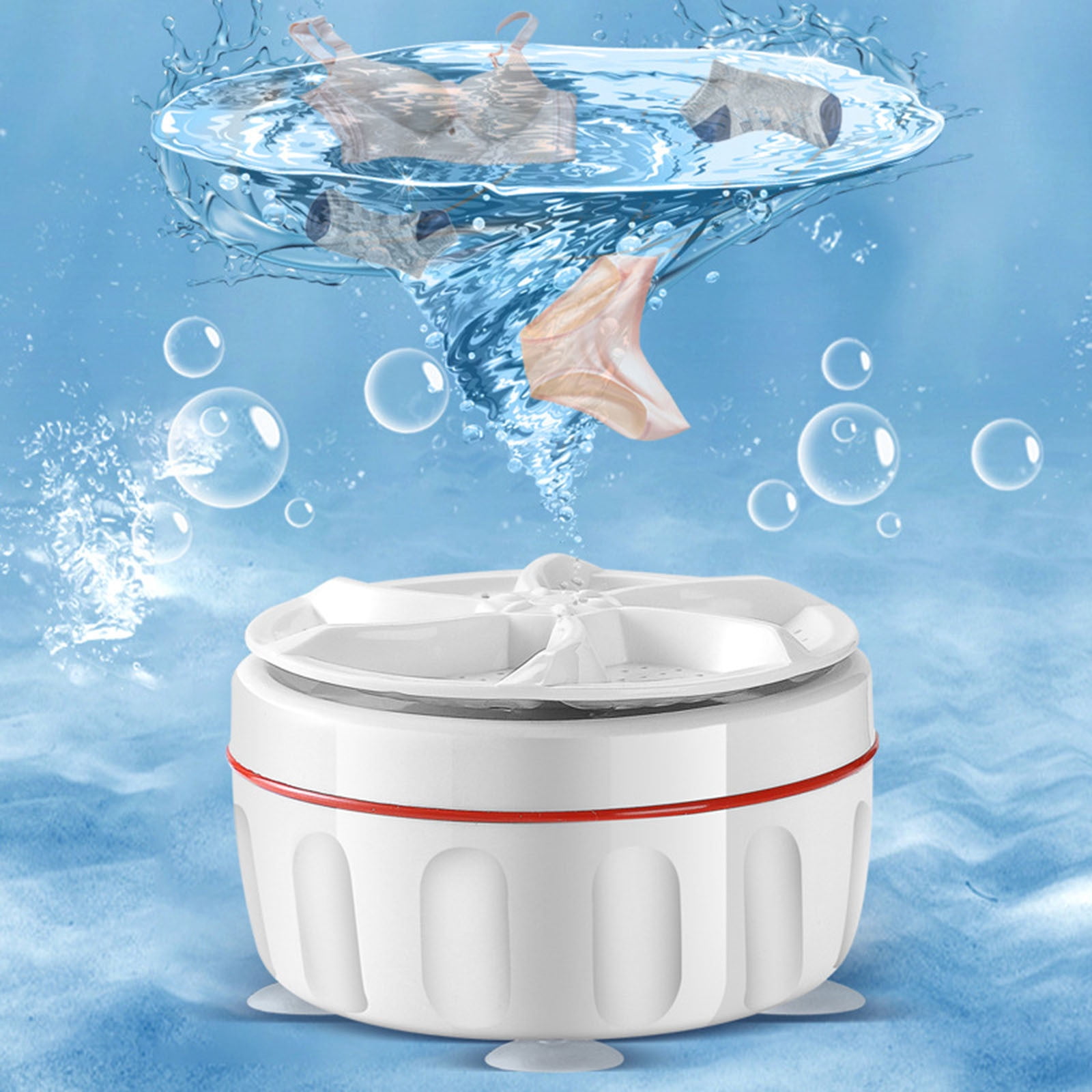 Portable Washer under $5! CQCYD Portable Mini Washing Machine, USB Turbo Washer for Travel and Apartment, Ultrasonic Cleaner for Small Items and Laundry