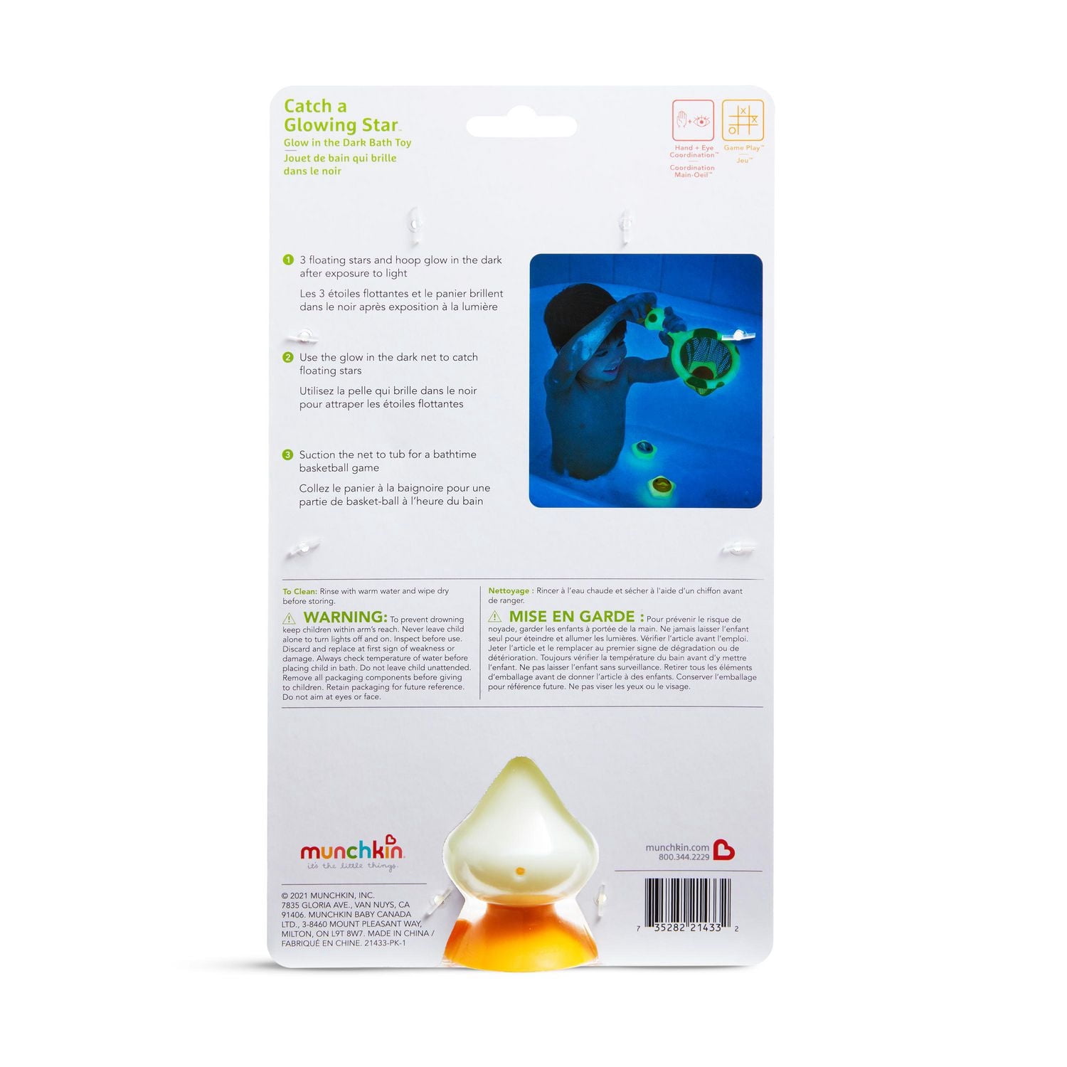 Munchkin Catch a Glowing Star™ Glow in the Dark Jouet de bain pour bébé