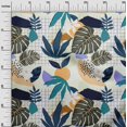 thumbnail image 3 of oneOone Rayon Teal Blue Fabric Tropical Craft Projects Decor Fabric Printed By The Yard 56 Inch Wide, 3 of 5