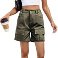 thumbnail image 1 of FJUCHAI Shorts Cargo en Denim pour Femmes Short Actif Extérieur Été pour Femmes S-TTG, 1 of 10