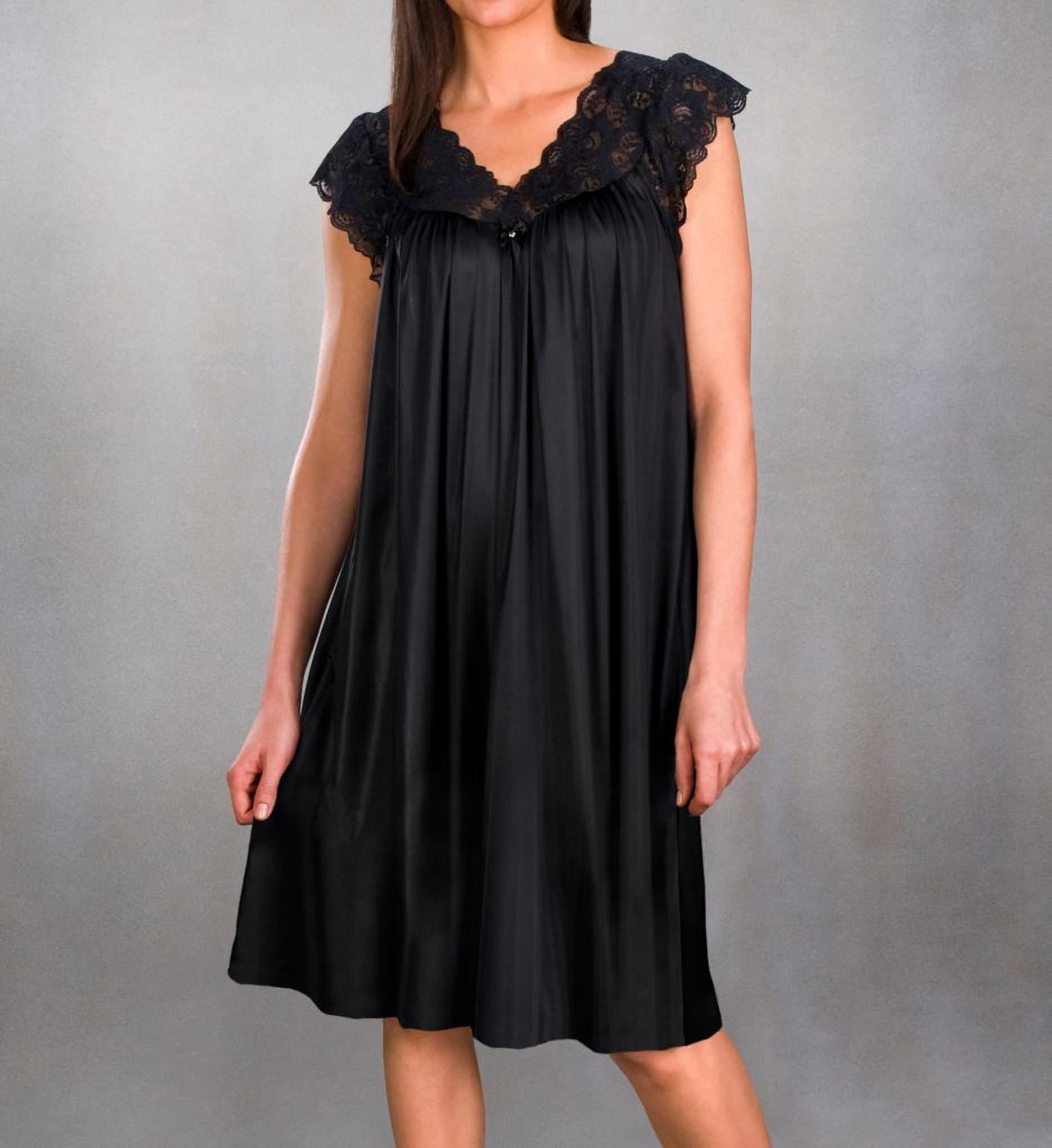Women's Shadowline 36737 Silhouette Gown (Black S)