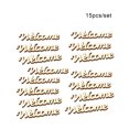 thumbnail image 1 of Mistaha "Wooden Welcome Sign Decor Set for Festive Scenes - 15 Pieces, Vintage Design, Lightweight & Portable, Perfect for Wedding Decor", 1 of 6