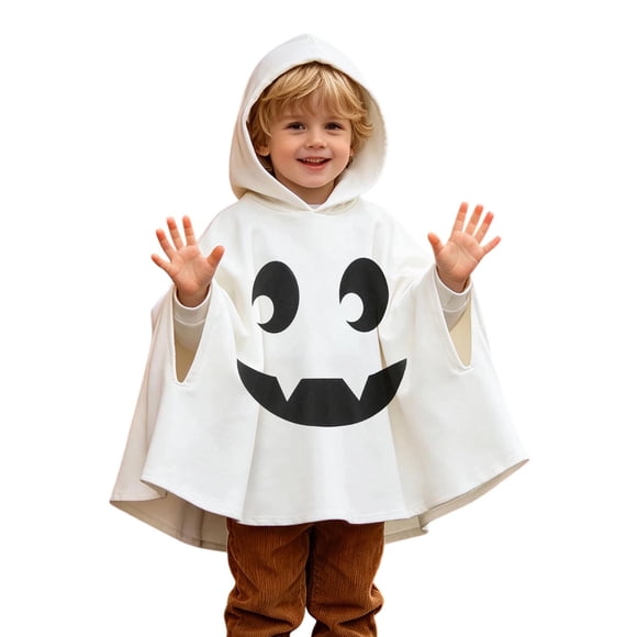 HNMKIU Hoodie Halloween Hooded Cloak for Toddler Girls Boys Fancy Party Dress up Cosplay Pretend Play Outdoor Ages 1-6 Years