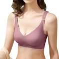 thumbnail image 3 of B91xZ Adjustable Strap Triangle Bra Soft Touch Breathe Bralette,Purple XL, 3 of 5