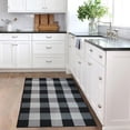 thumbnail image 4 of Cotton Plaid Rug,Plaid Material Fall,Orange Buffalo Plaid Doormat,Fall Outdoor Front Door Decorative Mat, Hand-Woven Rug for Layered Door Mats Washable Carpet for Porch, Entryway, Farmhouse, 4 of 8