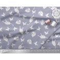 thumbnail image 3 of Soimoi Velvet Fabric Bird & Cat Animal Print Fabric by Yard 58 Inch Wide, 3 of 3