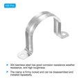 thumbnail image 3 of Unique Bargains 70mm Rigid Pipe Strap Clamp, 20 Pcs 304 Stainless Steel Two Hole U-shape Tube Clip, 3 of 5