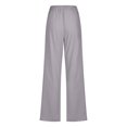 thumbnail image 4 of Women Pants Casual Yoga Straight Leg Comfy Drawstring Lounge Running Long Active Sweat Plus Size Cargo Trousers, 4 of 5