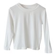 thumbnail image 2 of RXIRUCGD Chemise de Base Décontractée pour Enfants 1-12 Ans Manches Longues Col Rond (Blanc, Taille : 1-2 Ans), 2 of 5