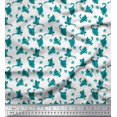 thumbnail image 1 of Soimoi Georgette Viscose Fabric Wool & Cat Animal Print Sewing Fabric Yard 42 Inch Wide, 1 of 3