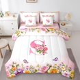 thumbnail image 1 of Erosebridal Monogrammed Bedding Sets Twin Size,Personalized Initial Comforter Sets with Sheets,Letter Decoration,Reversible,Breathable,7-Piece, 1 of 1