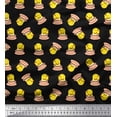 thumbnail image 1 of Soimoi polyester Crepe Fabric Cup,Plate & Chick Cartoon Printed Craft Fabric by the Yard 52 Inch Wide, 1 of 3