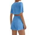 thumbnail image 4 of Crop Tops For Girls Short Sleeve Shirt Girls Summer Tops Neck Slim Fit Tops Basic Tee, 4 of 4