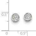 thumbnail image 2 of Boucles d'Oreilles en Argent Sterling Rhodié avec Diamant en Cercle QDX286, 2 of 2