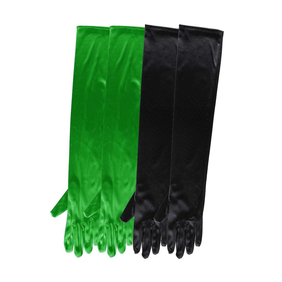 Unique Bargains Paires de Gants à Doigts Complets Extensibles pour Femmes, Longueur Opéra