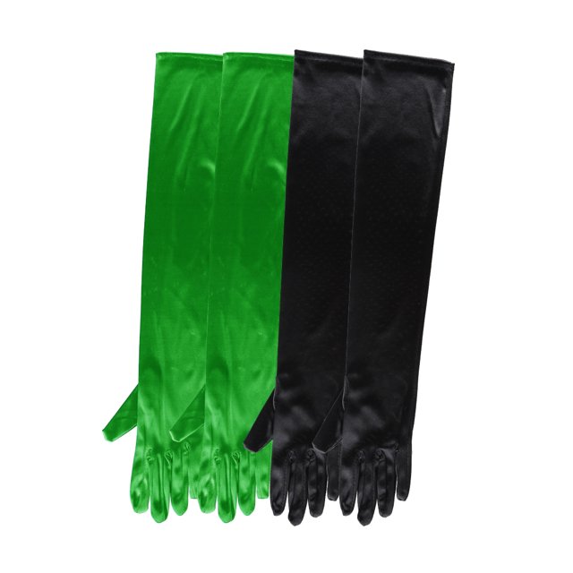 Unique Bargains Paires de Gants à Doigts Complets Extensibles pour Femmes, Longueur Opéra