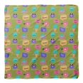 thumbnail image 4 of Bimba Green Donut & Text Printed Pure Silk Scarf Neck Wrap Summer Hair Bandanas For Women 40 x 80 Inches, 4 of 6