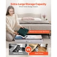 thumbnail image 4 of VEVOR Under Bed Storage with Clear Lids, 33.5 x 16.9 x 4.7 Inch, 45L Large Underbed Clothes Storage Containers, Low Profile Under Bed Drawer Shoe Organizer Bins Box for Blanket Shoe Bedroom, 2 Pack, 4 of 9