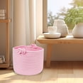 thumbnail image 4 of Round Rope Storage With Handles Decorative Home Organizer For Bedroom Living Room Sturdy Stylish Fabric, 4 of 4