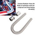 thumbnail image 4 of Stainless Steel, 36 Inch Flexible Radiator Hose Kit With Billet Clamps, Easy Installation, Suitable for Cars, Trucks, and SUVs, Adjustable Hose With 36in Length, 15/8in Diameter,, 4 of 7