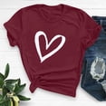 thumbnail image 2 of Diufon Hauts de la Saint-Valentin pour Femmes Tunique Décontractée à Manches Courtes Col Rond Chemisier Imprimé Graphique Mignon Tendance, 2 of 6