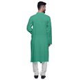 thumbnail image 3 of Atasi Solid Designer Long Kurta Shirt Asymmetric Cut Full Sleeve Kurta For Men-X-Large, 3 of 6