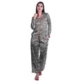 thumbnail image 1 of Moomaya Ensemble de Pyjama à Manches Longues et Shorts pour Femmes, Pyjama en Satin à Boutons pour Femmes, 1 of 6