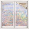 thumbnail image 1 of Window Privacy Film, Rainbow Window Clings, 3D Decorative Window Vinyl, Stained Glass Window Decals, Static Cling Window Sticker Non-Adhesive, 1 of 8