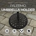 thumbnail image 3 of Four Seasons Courtyard Palermo Base de Parasol Ronde en Fonte de 19”, Gris, 3 of 5