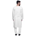 thumbnail image 3 of Atasi Kurta Long Asymétrique Indien pour Homme, Kurta Uni à Col Rond, Tenue de Fête, 3 of 5