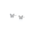 thumbnail image 2 of Mercie Boucles d'Oreilles Clous Papillon en Argent Sterling Plaqué Rhodium avec Zircon Cubique, Bijoux Délicats pour Femmes, 2 of 8