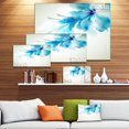 thumbnail image 2 of Design Art Tender Blue Abstract Flowers Canvas Print, 2 of 3