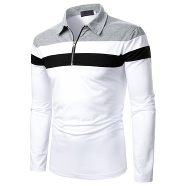 Chemise à Manches Longues pour Homme Chemise Décontractée Ajustée pour Homme Chemise à Manches Longues à Col Montant Patchwork Haut