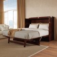 thumbnail image 2 of AFI Deerfield Coffre-Lit Escamotable Moderne en Bois Massif Pleine Grandeur avec Matelas, Noyer, 2 of 18