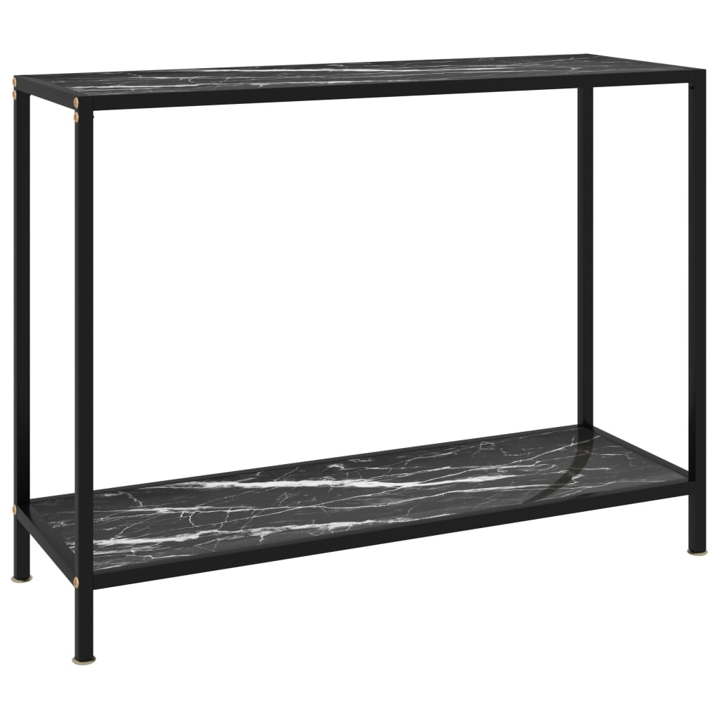 vidaXL Table Console Noire 100x35x75 cm Verre Trempé