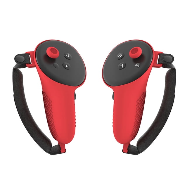 Xingzhi 2pcs Silica Gel Full Protection Silicone Controller Protective Case For Meta Quest 3 Non-slip Red
