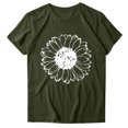 thumbnail image 2 of Babysbule Liquidation de Hauts pour Femmes T-shirt à Col Rond Imprimé à Manches Courtes de Mode pour Femmes Chemise Décontractée Ample Hauts, 2 of 6