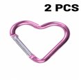 thumbnail image 3 of SNNROO 2pcs Heart-Shaped Carabiner Hooks Small  Auto-Locking Keychain Clips For Fishing  Heart-Shaped Aluminum Snap Hook Clip Key Holder  Hiking  Traveling  Home  RV  And Camping!, 3 of 7