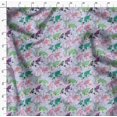 thumbnail image 4 of Soimoi Blue Modal Satin Fabric Stamp & World Map Fabric Prints By Yard 42 Inch Wide, 4 of 5