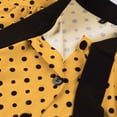 thumbnail image 4 of Ovzne Robes pour Femmes Robe d'Été Mode pour Femmes Décontractée Imprimée d'Été Grand Ourlet Manches Courtes Col Rabattu Robe Grande Taille Robe Maxi Manches Courtes Imprimée Liquidation, 4 of 6
