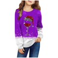 thumbnail image 1 of Grand Enfant Chandail à Capuchon Surdimensionné pour Enfants Get That Outta Here Chandails à Capuchon avec Poches pour Adolescentes Manches Longues à Glissière Jeunes et Garçons Filles Automne et Hiver Noël Imprimé Rond Violet 9-10 Ans, 1 of 3