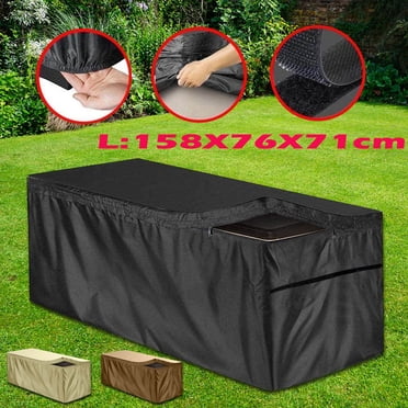 Iumwxz Organizers and Storage Box Cover Patio Box Cover Garden Storage Box Cover Outdoor Storage L Dresser Shelf Cabinet Black Oxford Cloth New Year Savings